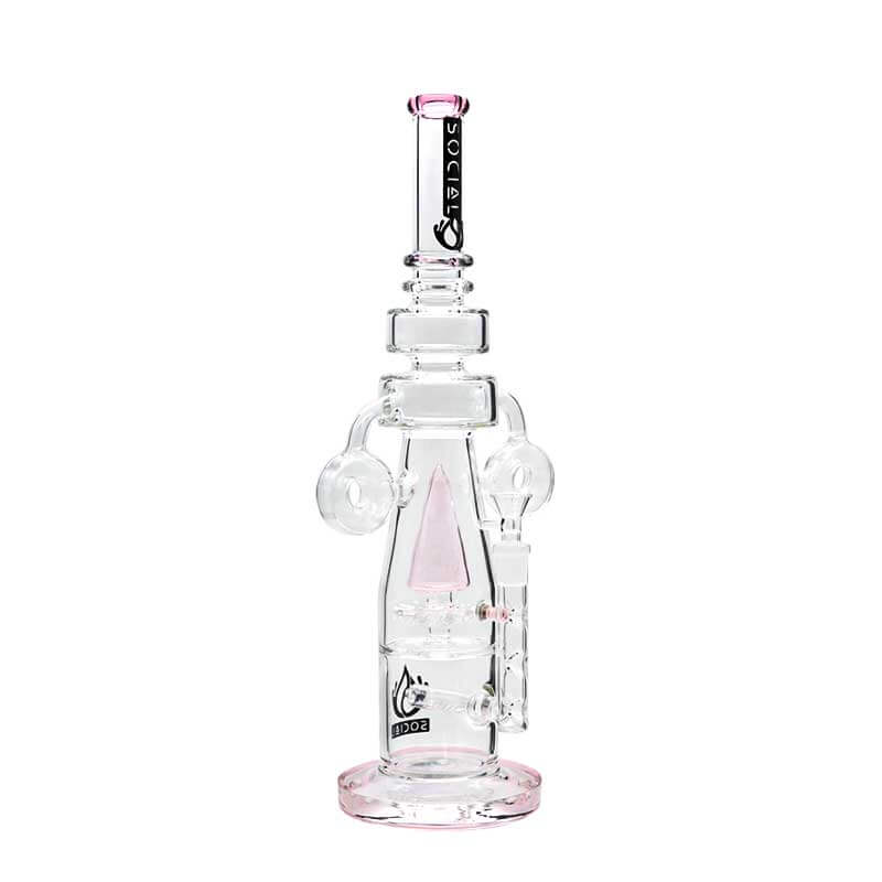 Social EARTHSHAKER Dual Donut Sprinkler Cone Waterpipe (A277) | 18 inch | Assorted Colors - image 5 of 5