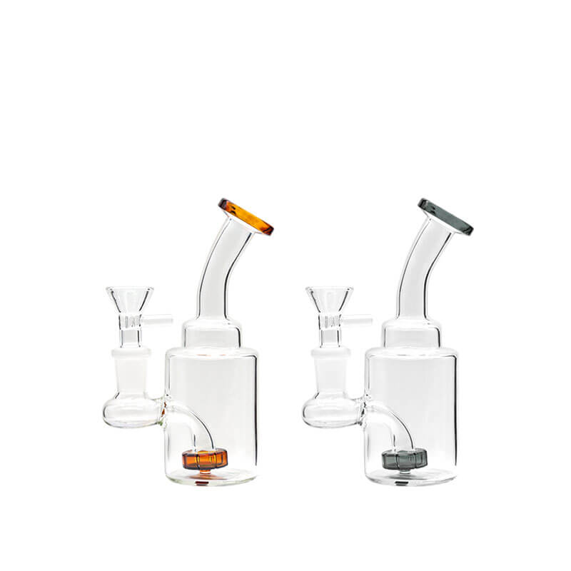 Bent Neck Mini Waterpipe (BG-394) | 6 inch | Assorted Colors product image