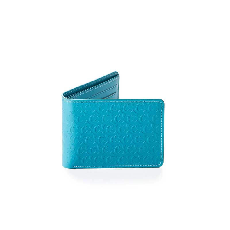 Cookies Leather Monogram Embossed Billfold Wallet | Blue product image