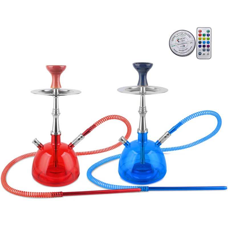 RIP SmokeDome Acrylic LED 1 Hose Hookah (AH6) | 22 inch | Assorted Colors product image