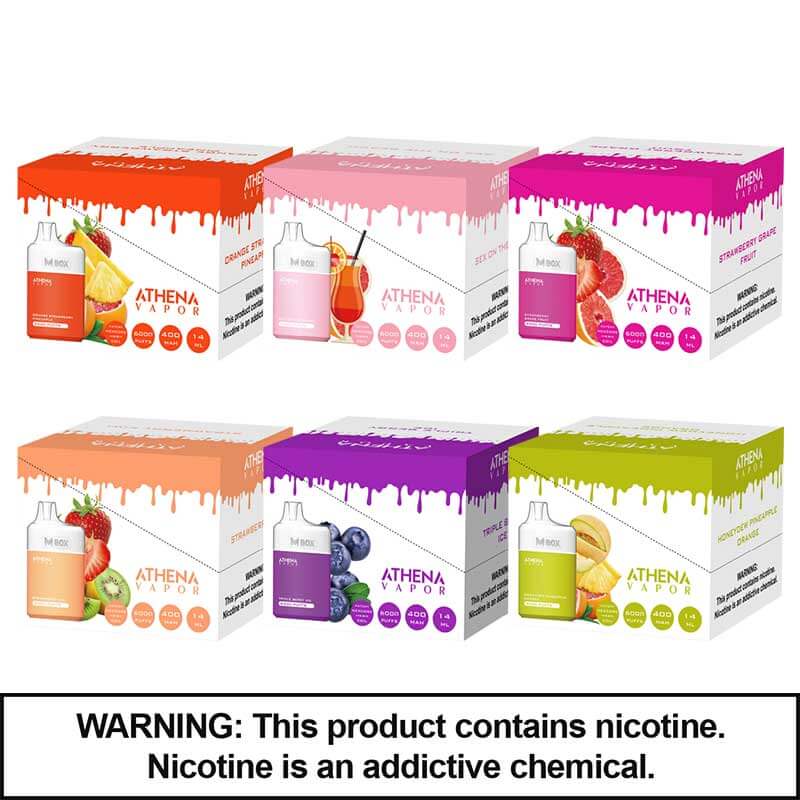 Athena Vapor Mbox Disposable | 5% Nicotine | 6000 Puffs | 10 Count Display product image
