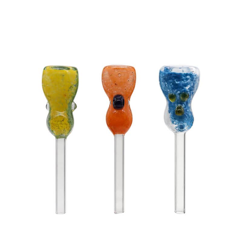 Fritted Apple Bowl with Downstem (M901) | 5 inch product image