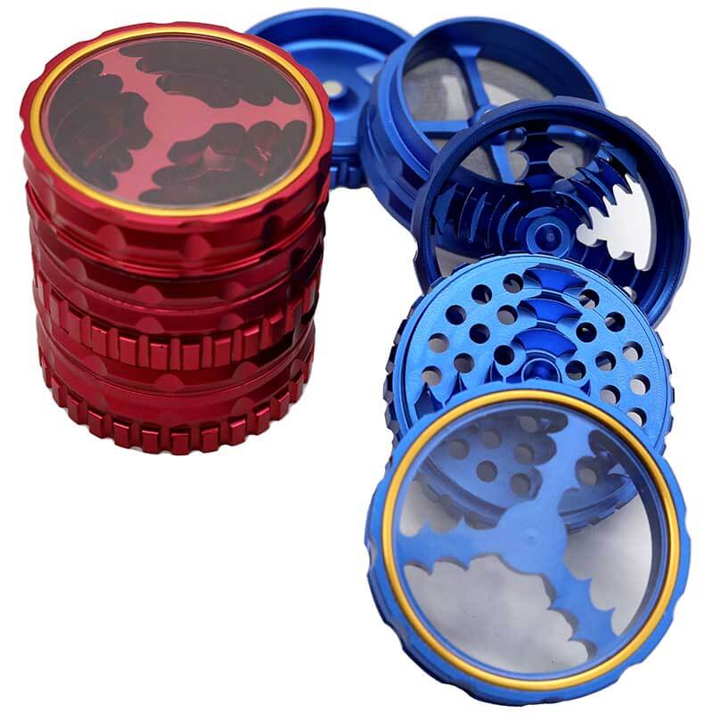 Kandy Transparent Grinder | 4 Part | 63mm | Assorted Colors product image