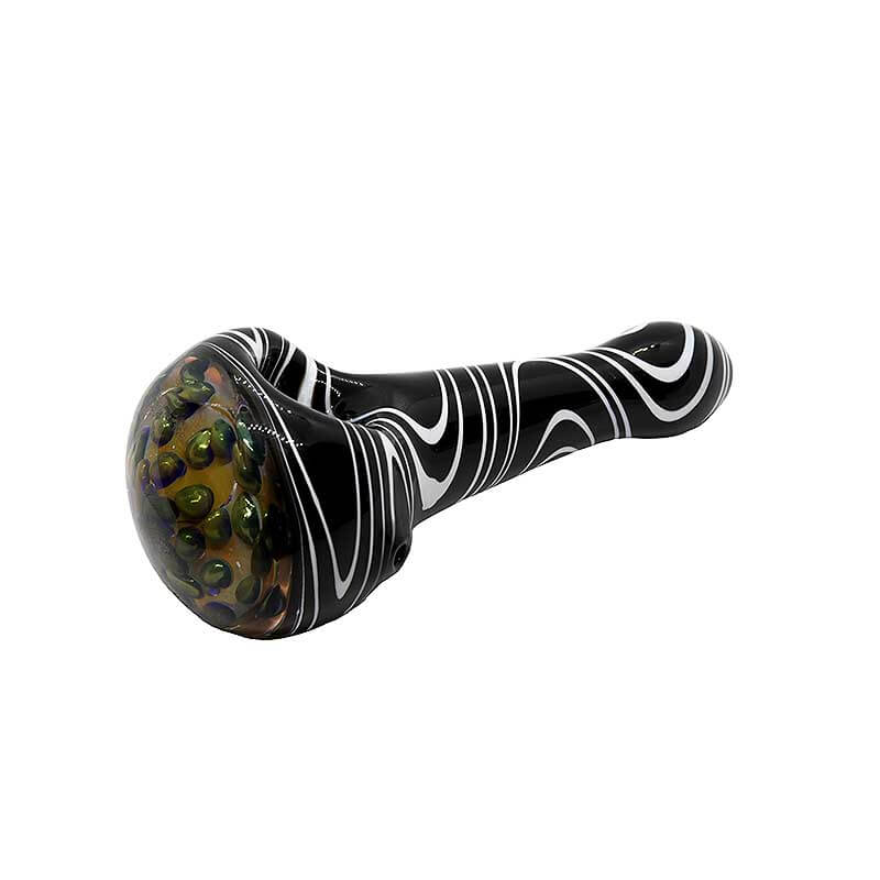 Honeycomb Handpipe with Reverse Artwork in Black Color Tube (SB-3089) | 5 inch product image