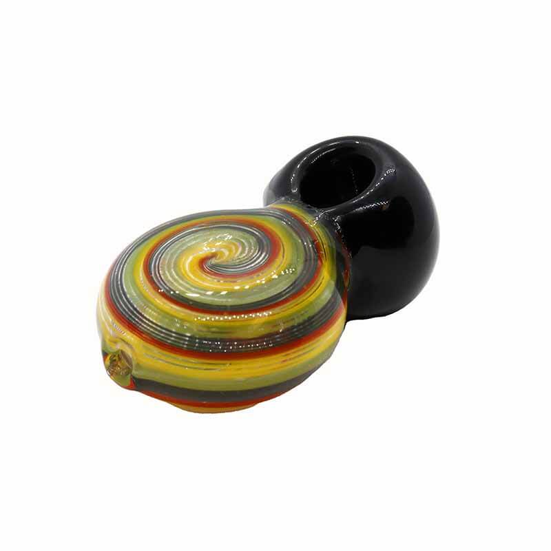 Rasta Color Reverse Combination Artwork Handpipe (SB-3667) | 3 inch product image