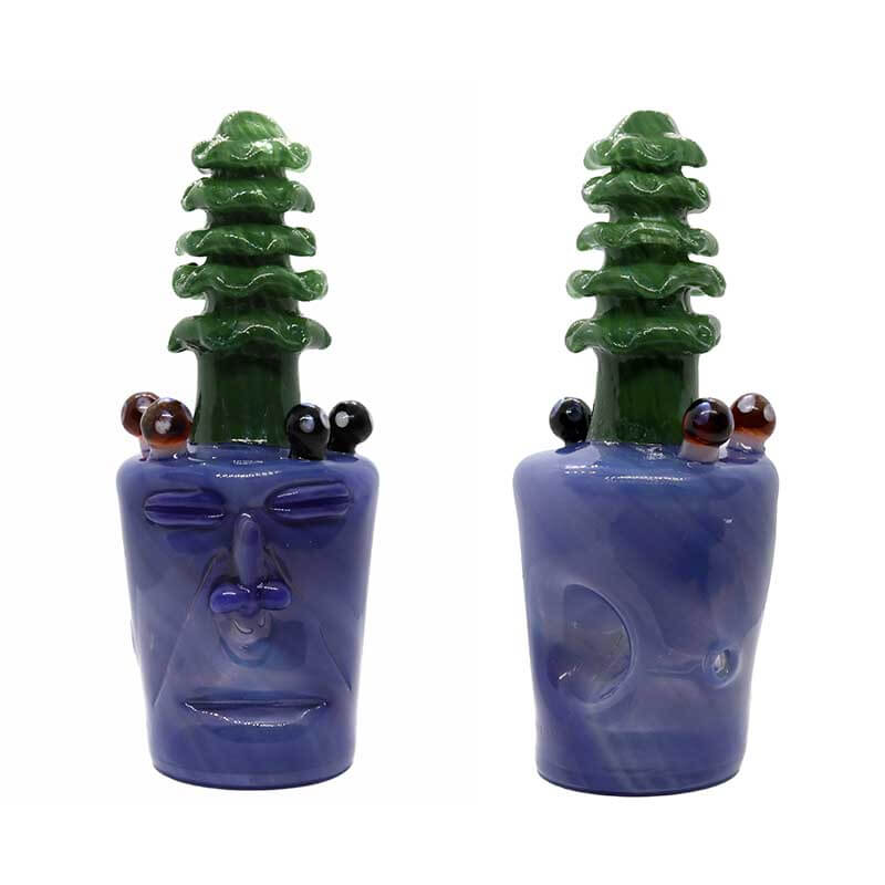 Tree Head Handpipe with Mushrooms (SB-3240/345) | 5 inch - image 1 of 2