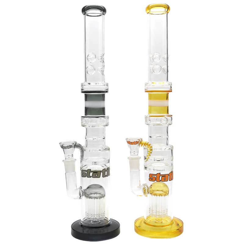 Static Tall Tree Perc Waterpipe (7575) | 16 inch | Assorted Colors product image