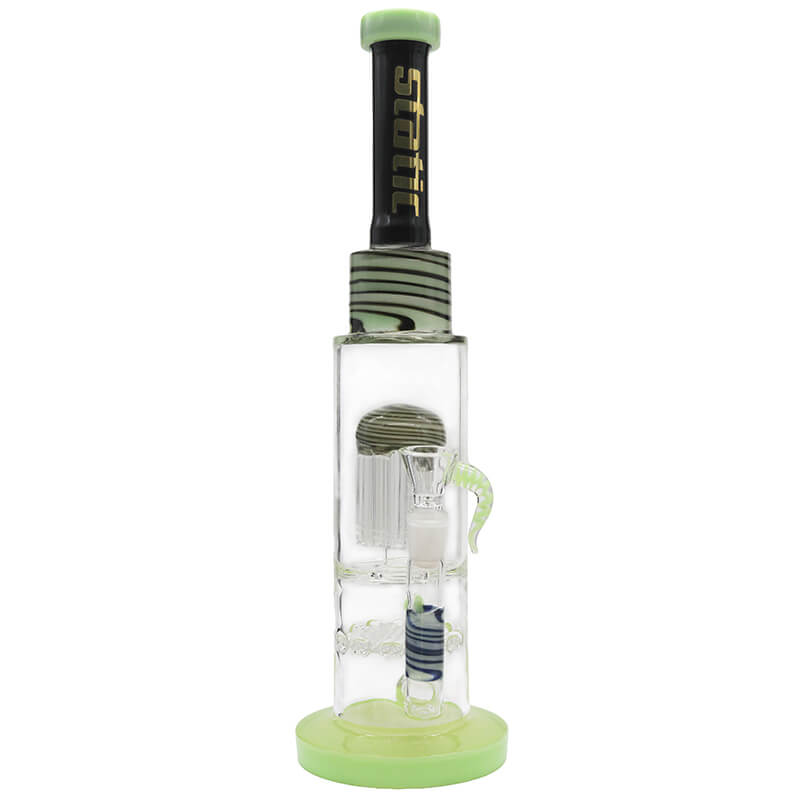 Static Honeycomb/Tree Swirl Waterpipe (7402) | 14 inch | Assorted Colors product image