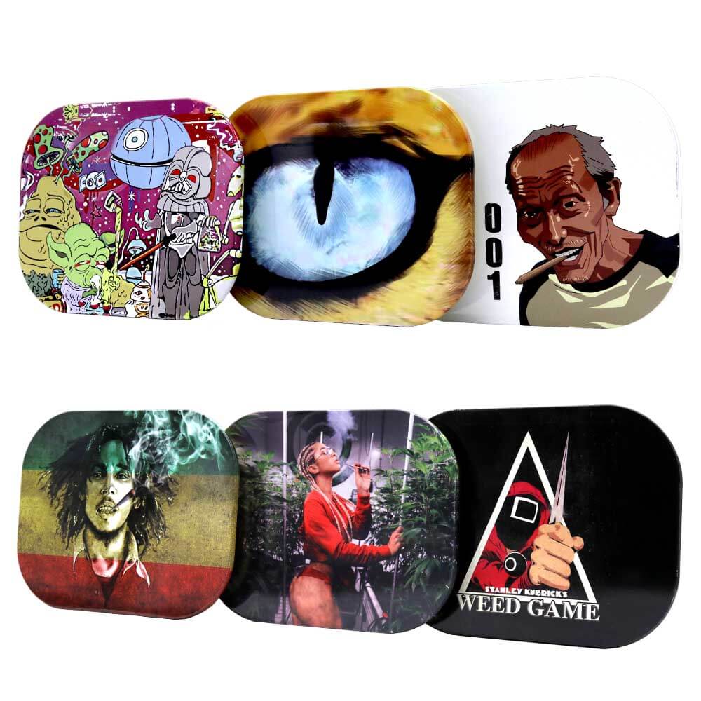Hipster Magnetic Metal Rolling Tray | Small | Assorted Designs - image 1 of 2