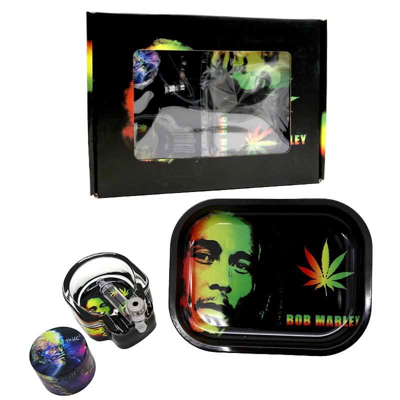 Smoking Set 4 Piece with Rolling Tray, Grinder, Ashtray and Metal Pipe (HL001-1-12) | Assorted Designs - image 3 of 8