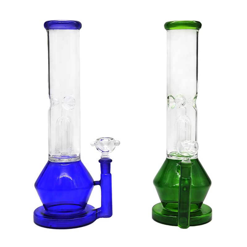 Four Arm Tree Color Bottom Waterpipe (6043) | 12 inch | Assorted Colors product image