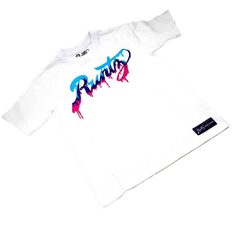 RUNTZ Drip Scripts Tee | White (321-40229-WHT) (MSRP $40) - image 1 of 3