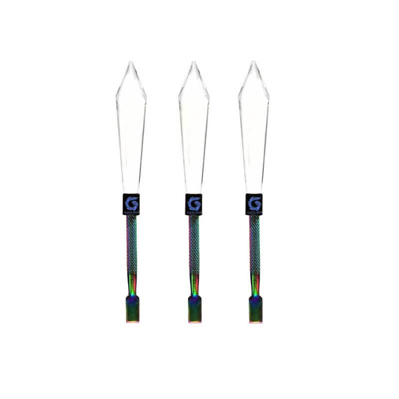 Glass House Prism Handle Phillip Scoop Metal Dab Tool (SGD-018) | 3 Pack product image