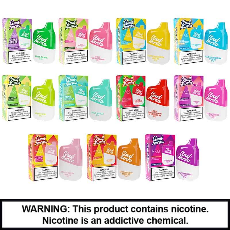 Cloud Nurdz Disposable | 5% Nicotine | 4500 Puffs | 10 Count Display product image