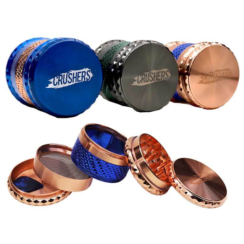 Crushers Mega Hex Pattern 4 Part Grinder (GR199) | 63mm | Assorted Colors product image