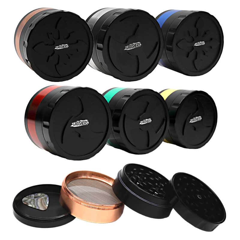 Crushers Top Blade Engraved 4 Part Grinder (GR141) | 63mm | Assorted Colors product image