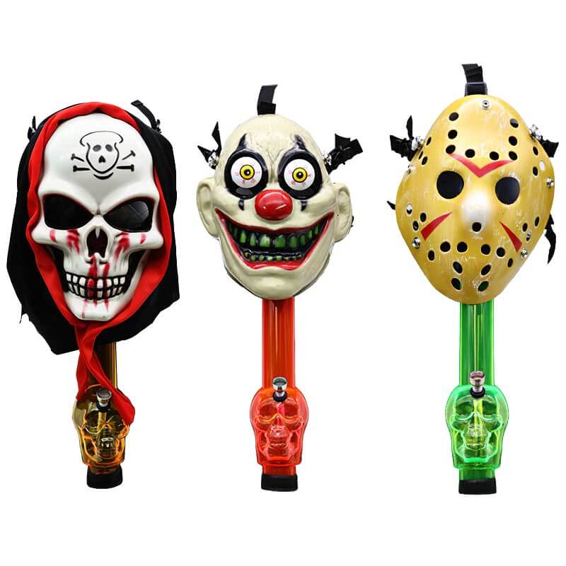 Dotted Scary Scarface Gas Masks with Acrylic Pipe (GM205) | Assorted Designs - image 1 of 2