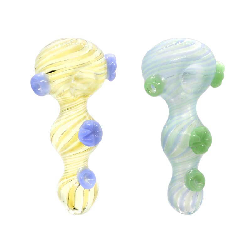 Top Flower Heavy Handpipe (BT218) | 4 inch | Assorted Colors product image