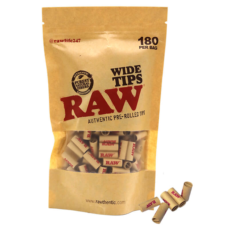 RAW Natural Wide Pre-rolled Tips | 180 Count product image