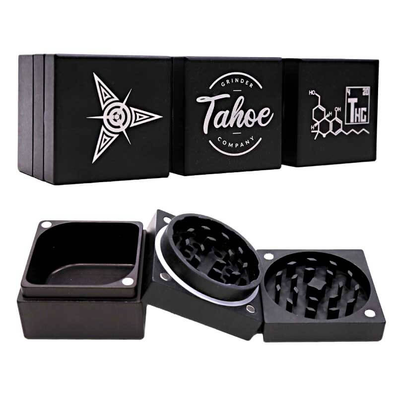 Tahoe Square Heavy Magnetic Grinder (Made in USA) | 3 Part | 63mm | Assorted Designs - image 1 of 2