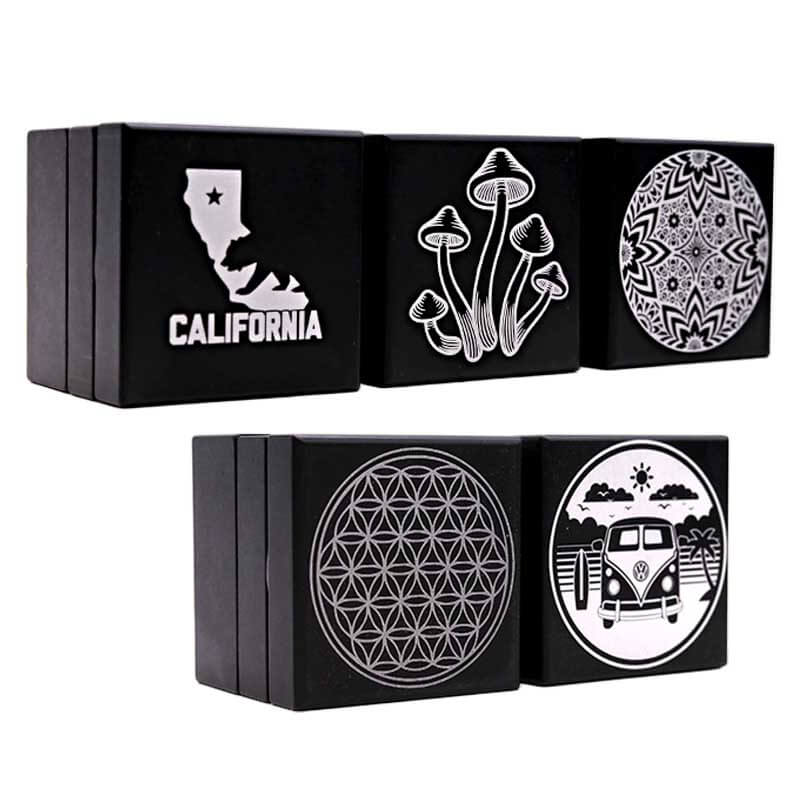 Tahoe Square Heavy Magnetic Grinder (Made in USA) | 3 Part | 63mm | Assorted Designs - image 2 of 2