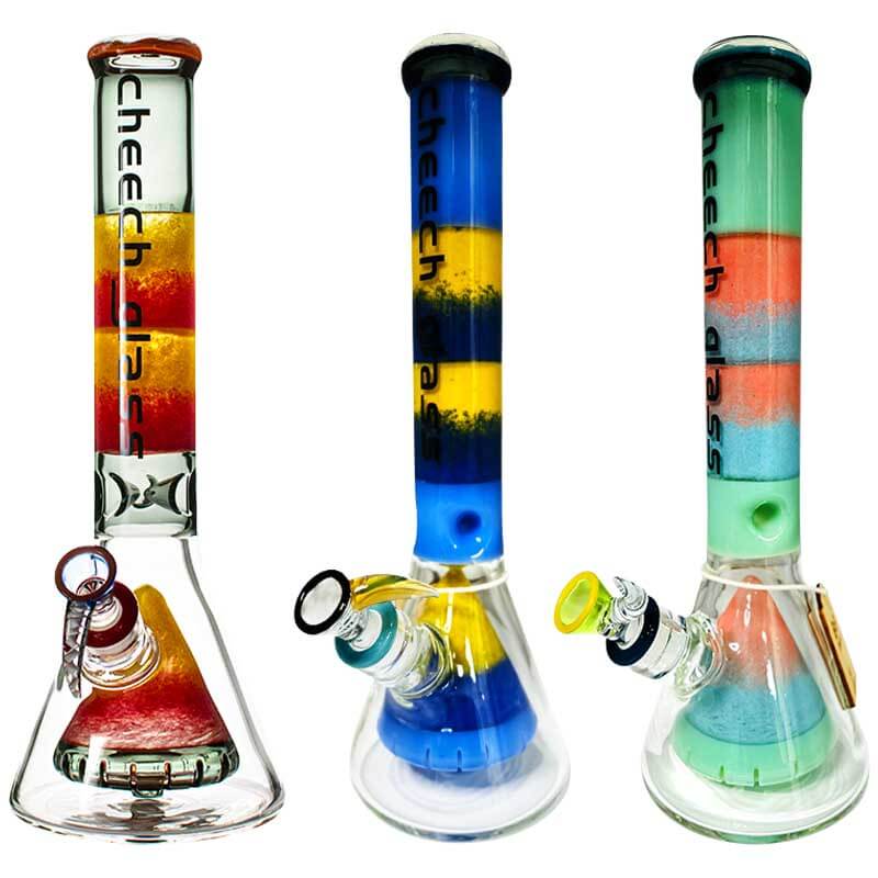 Cheech Frit Beaker In Beaker Waterpipe (CHE-193) | 15 inch | Assorted Colors product image