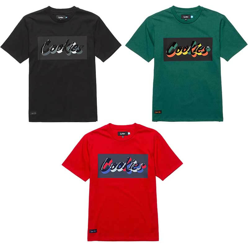 Cookies Cotton Jersey Knit With Gel Print Logo (K6483) | Forest Green product image