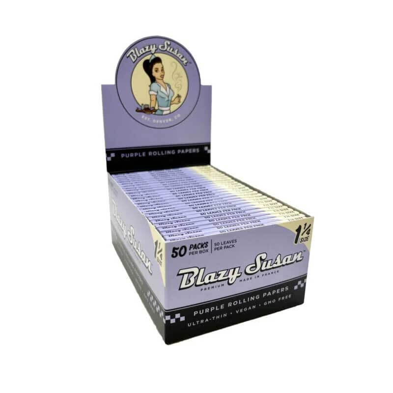 Blazy Susan Purple Slim Rolling Papers | 1 1/4 | 50 Pack product image