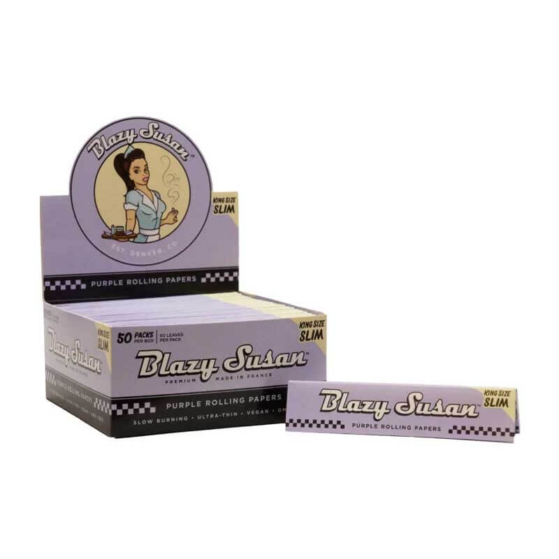 Blazy Susan Purple Slim Rolling Papers | King Size | 50 Pack product image