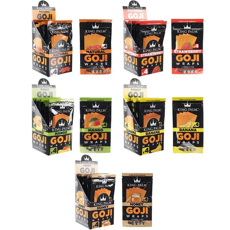 King Palm Goji Wraps | 4 Pack | 15 Count Display product image