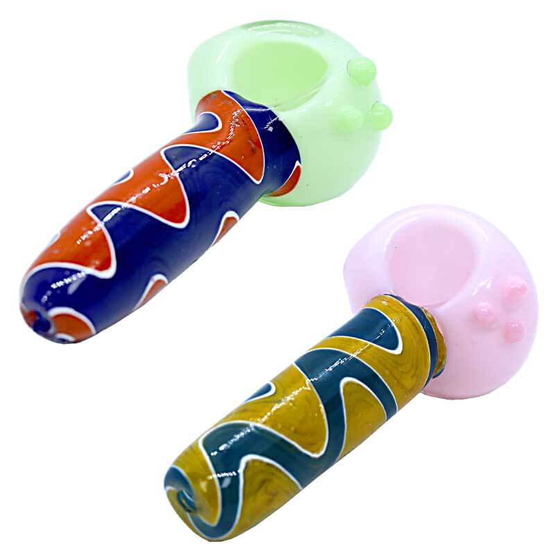 Reverse Artwork Slyme Color Tube On The Head Handpipe (SB-4022) | 3.5 inch product image