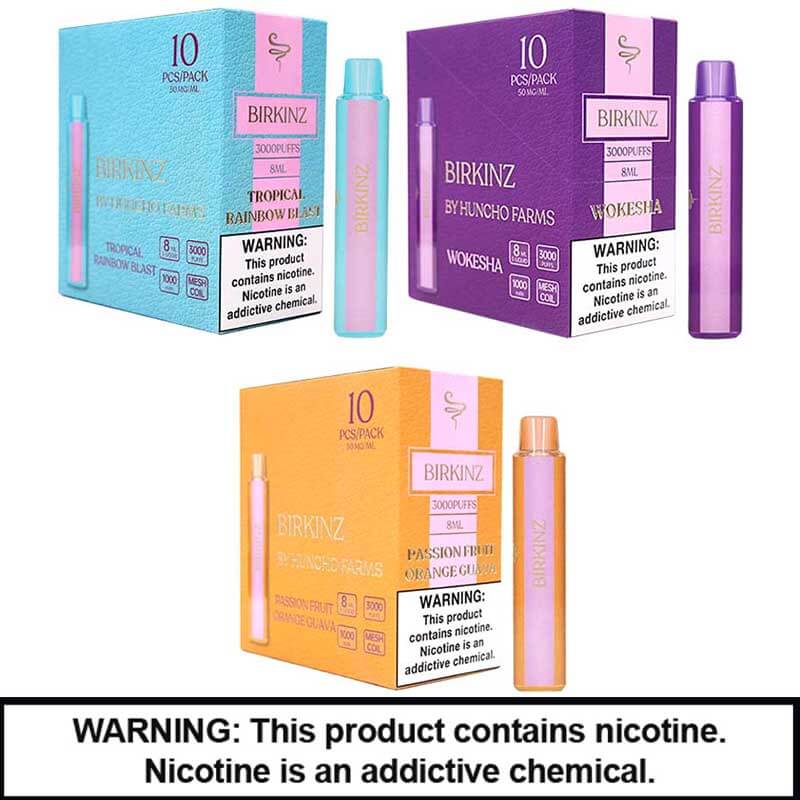 Birkinz Disposable | 5% Nicotine | 3000 Puffs | 10 Count Display product image