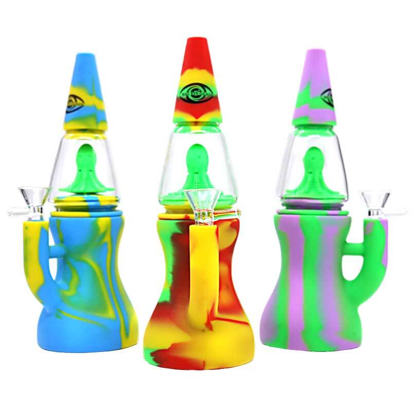 Silicone Lava Lamp Octopus Waterpipe (SLP-16) | Assorted Colors product image