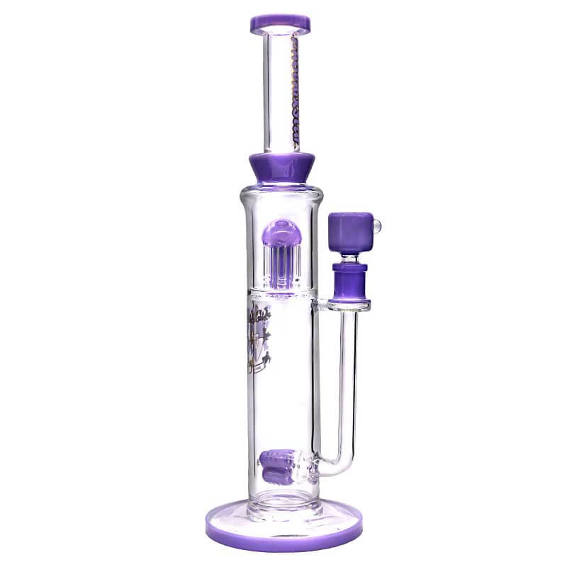 Phoenix Triple Horizontal Perc With Tree Arm Straight Waterpipe (PHX543) | 15 inch | Assorted Colors product image