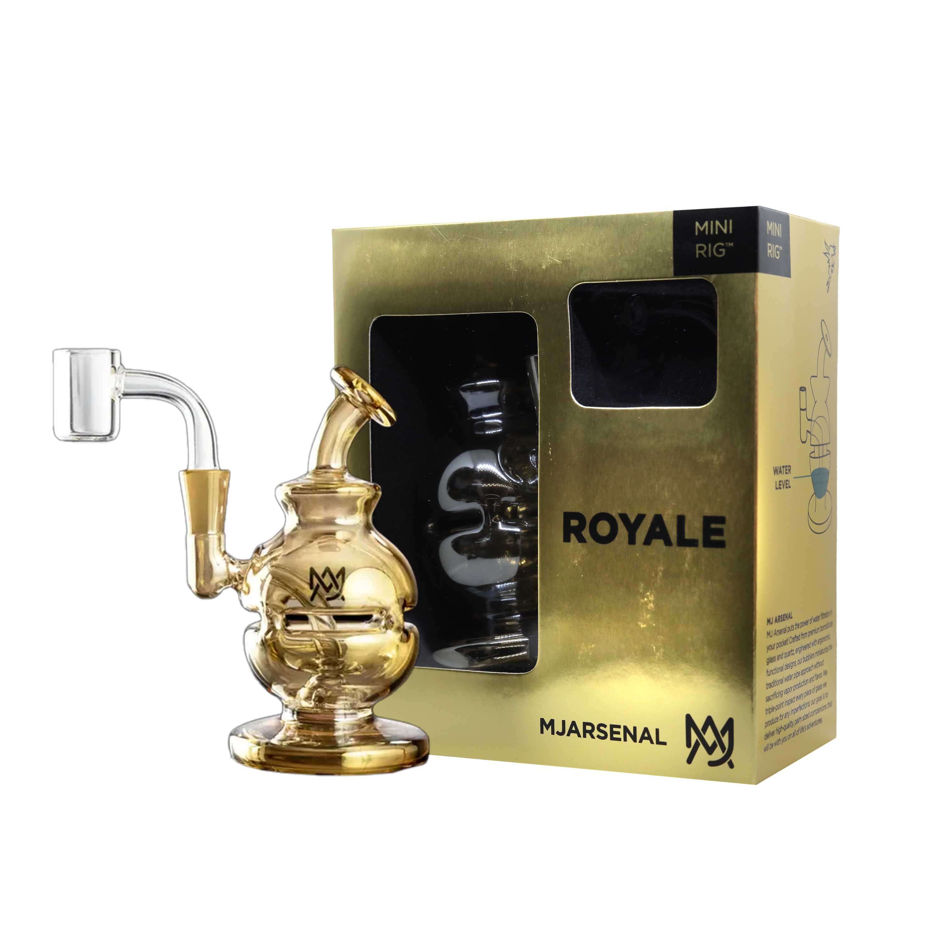MJ Arsenal Mini Rig Waterpipe | Gold-Royale product image