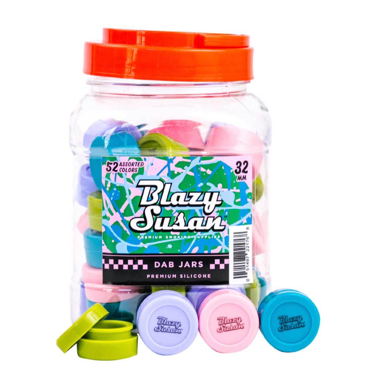 Blazy Susan Dab Jars | 45mm | 24 Count Display | Assorted Colors product image