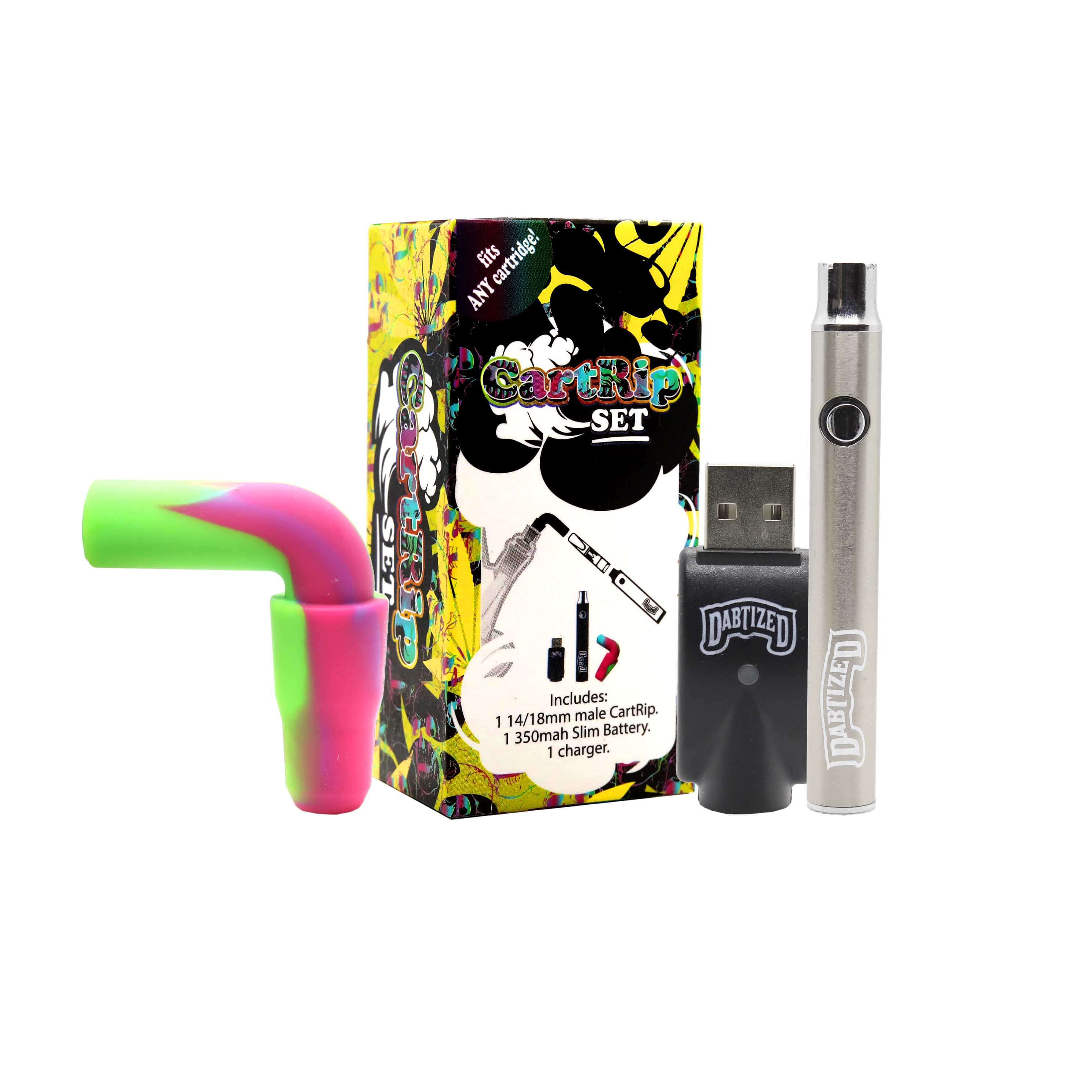 CartRip Set With Silicone Cartridge +Sleev +Battery | Assorted Colors product image
