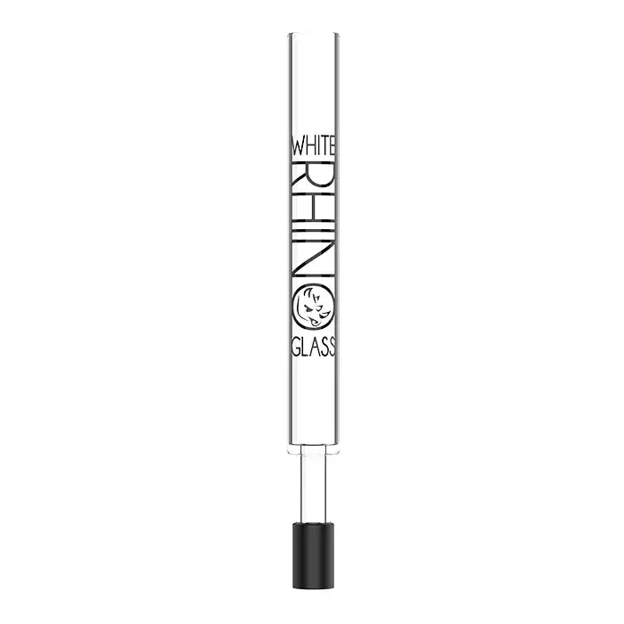 White Rhino Pyrex V2 Glass Straw With Silicone Cap (NS1002) | 25 Count Display product image