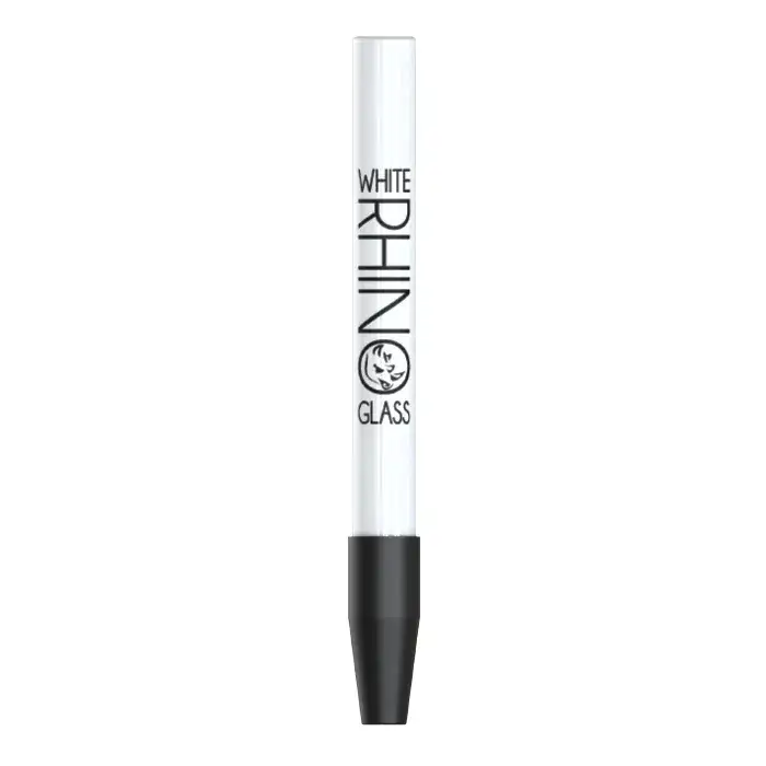 White Rhino White Ceramic Dab Straw With Silicone Cap (NS3001) | 25 Count Display product image