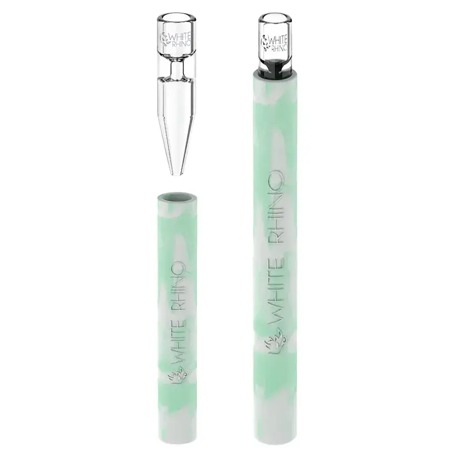 White Rhino Chillum To Straw Glow In The Dark Quartz (FP1012) | 25 Count Display product image