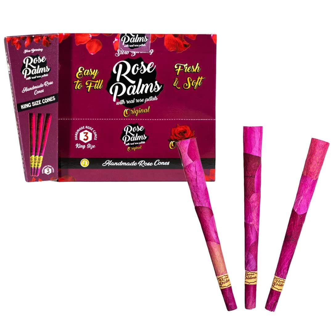 Rose Palms Cones | 3 Pack | King Size | 15 Count Display | Original product image