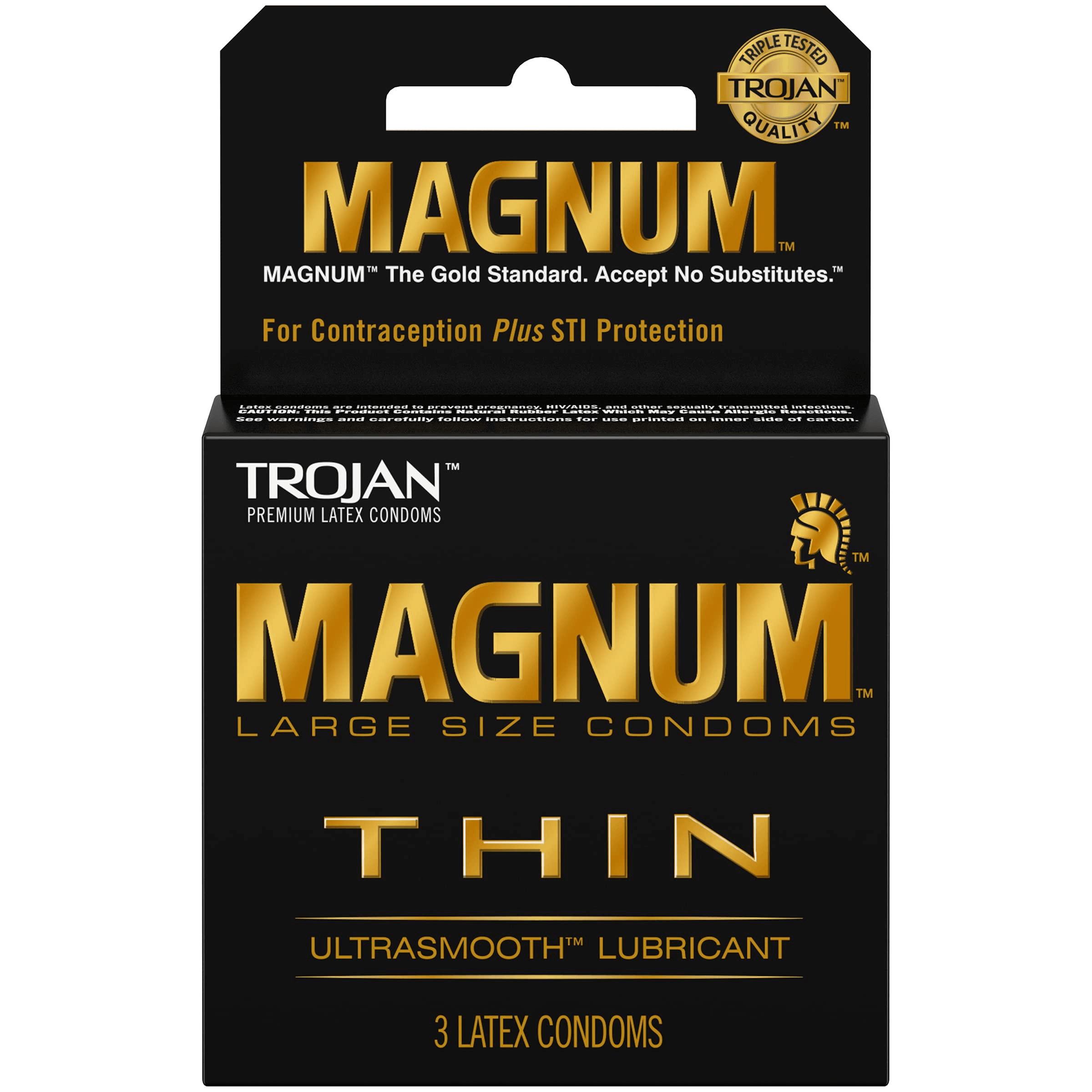Trojan Magnum Condoms | 3 pack | 6 Count Display | Thin product image