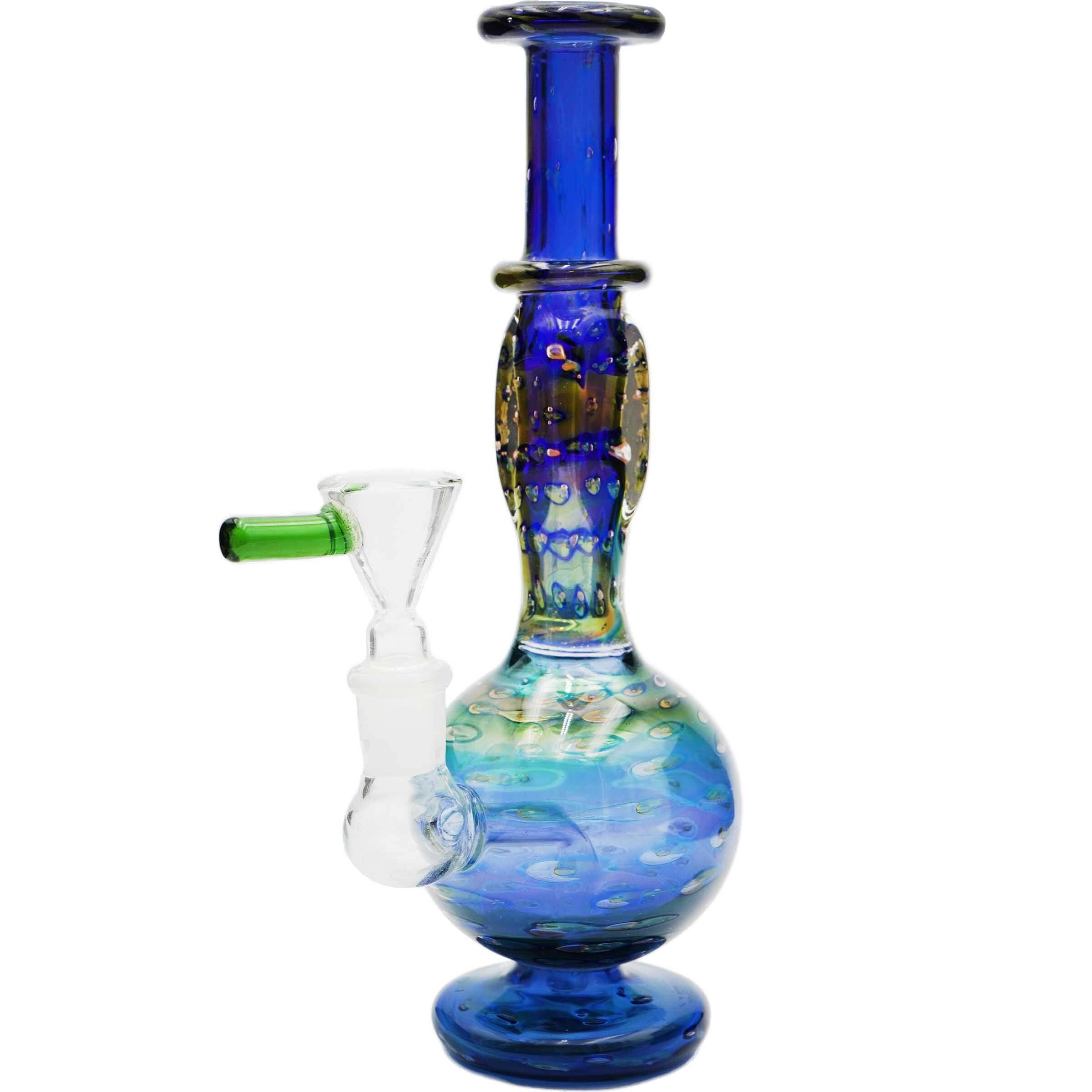 Gold Fumed Double Glass Dotted Waterpipe (SB-3650) | 8 inch | Assorted Colors product image