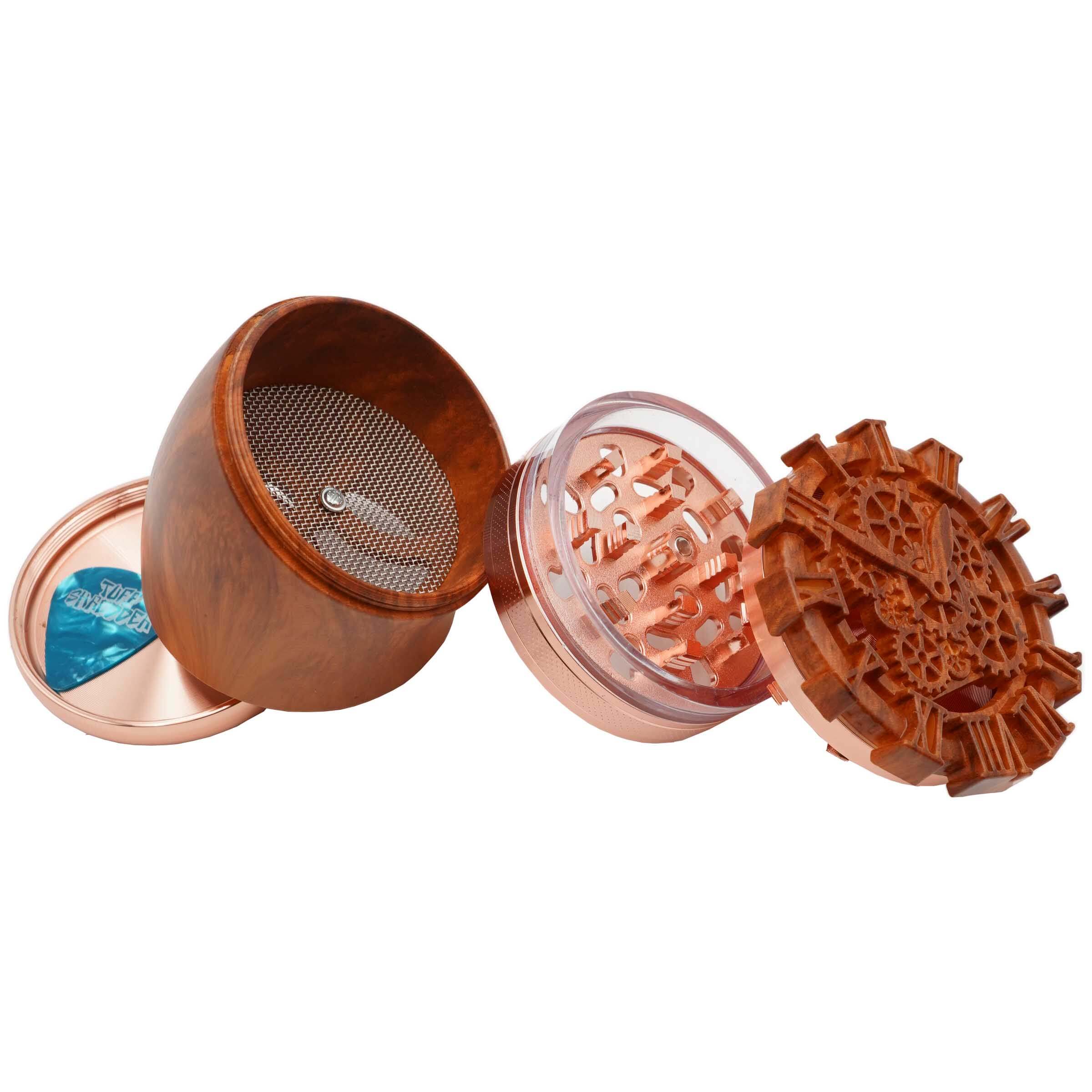 Tuff Shredder Bent Shape 4 Part Grinder (TS10019) | 63mm | Clock product image