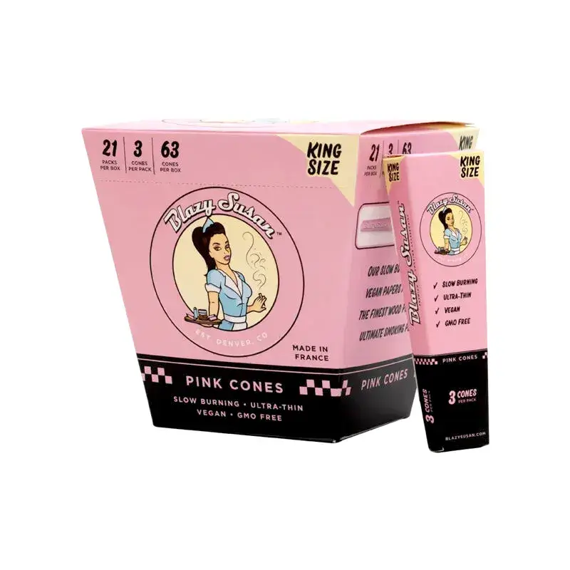 Blazy Susan Pink Cones | King Size | 3 Pack | 21 Count Display product image