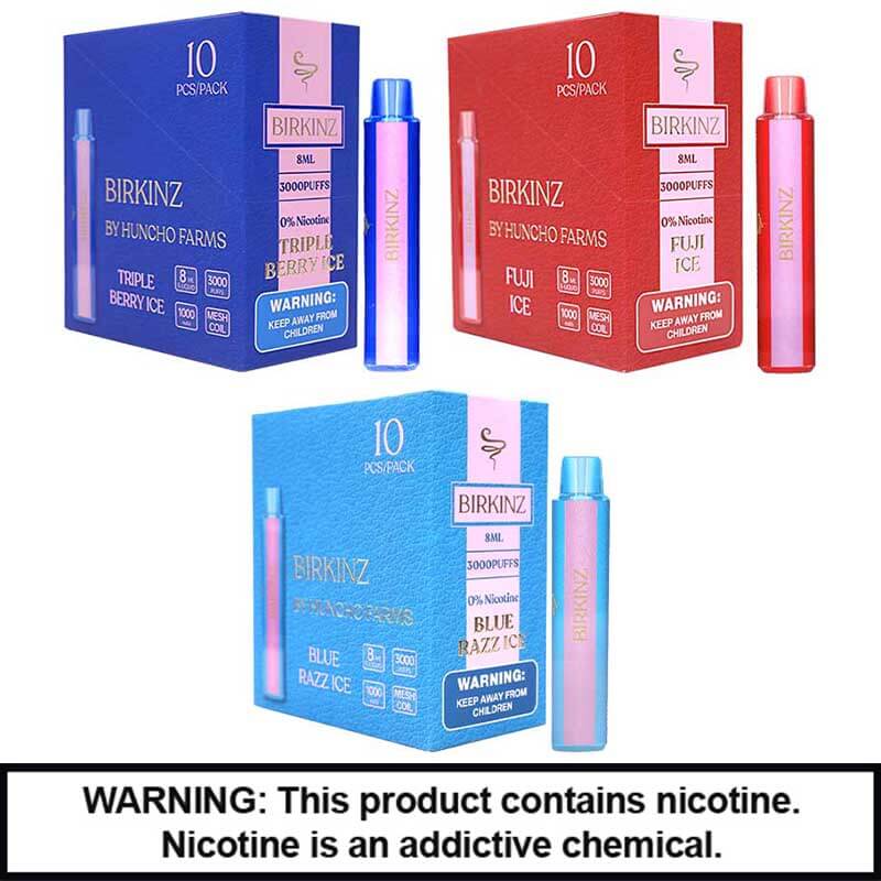 Birkinz Disposable | Zero Nicotine | 3000 puffs | 10 Count Display product image
