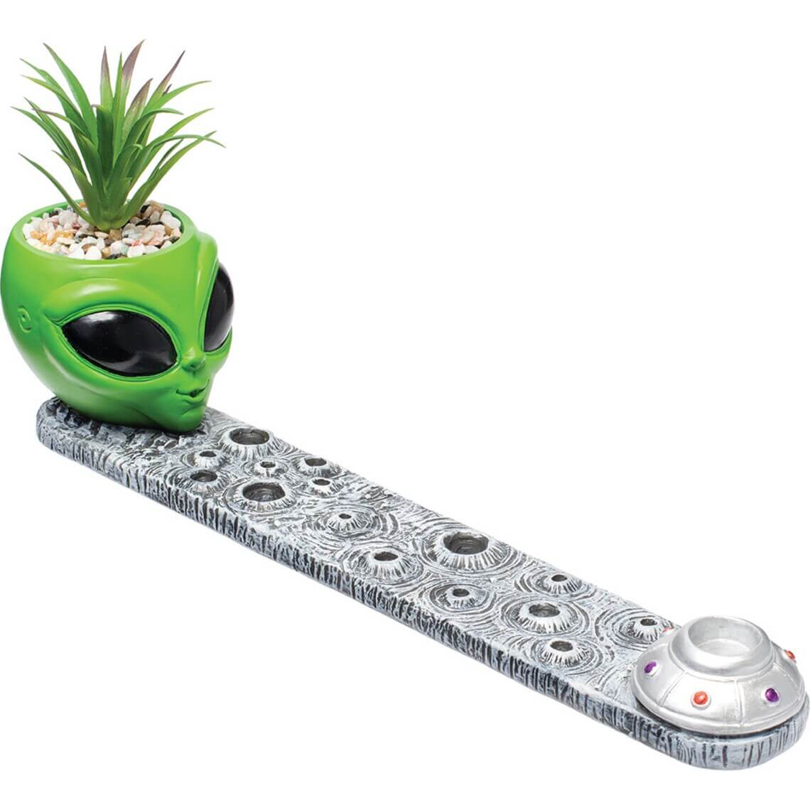 Fujima Alien Incense Stick Burner With Plant (IBP16) | 12.5 inch product image