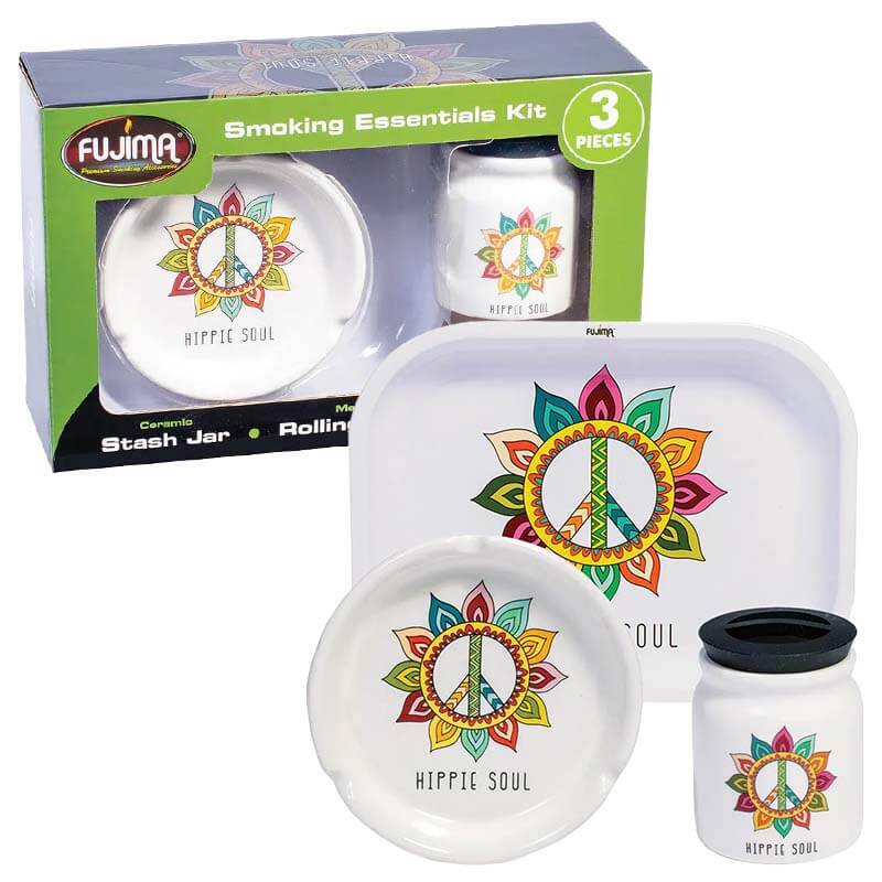 Fujima Hippie Soul Gift Set 3 Pieces (Ashtray + Jar + Metal Tray) (AJT4) product image