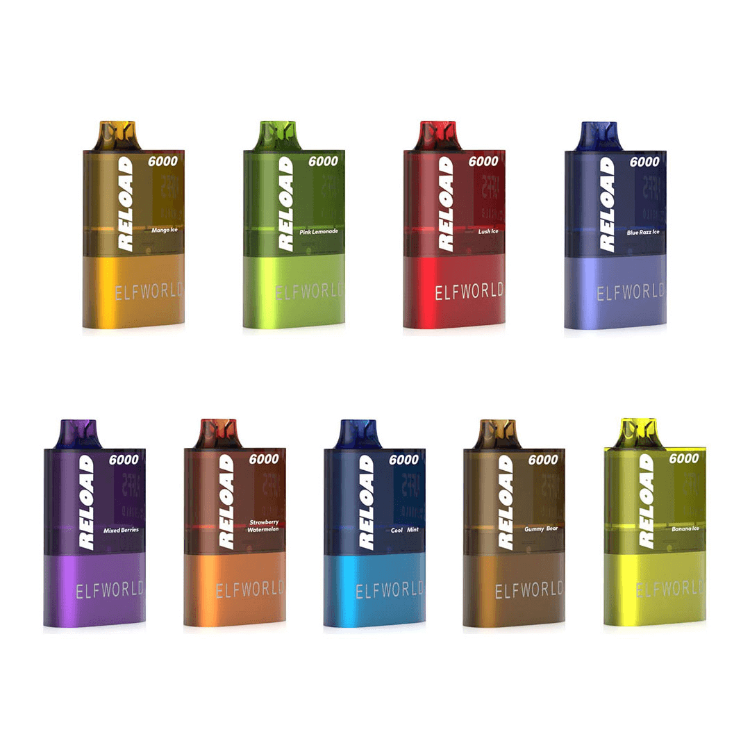 Elfworld Reload Rechargable Disposables | 5% Nicotine | 6000 Puffs | 10 Count Display product image