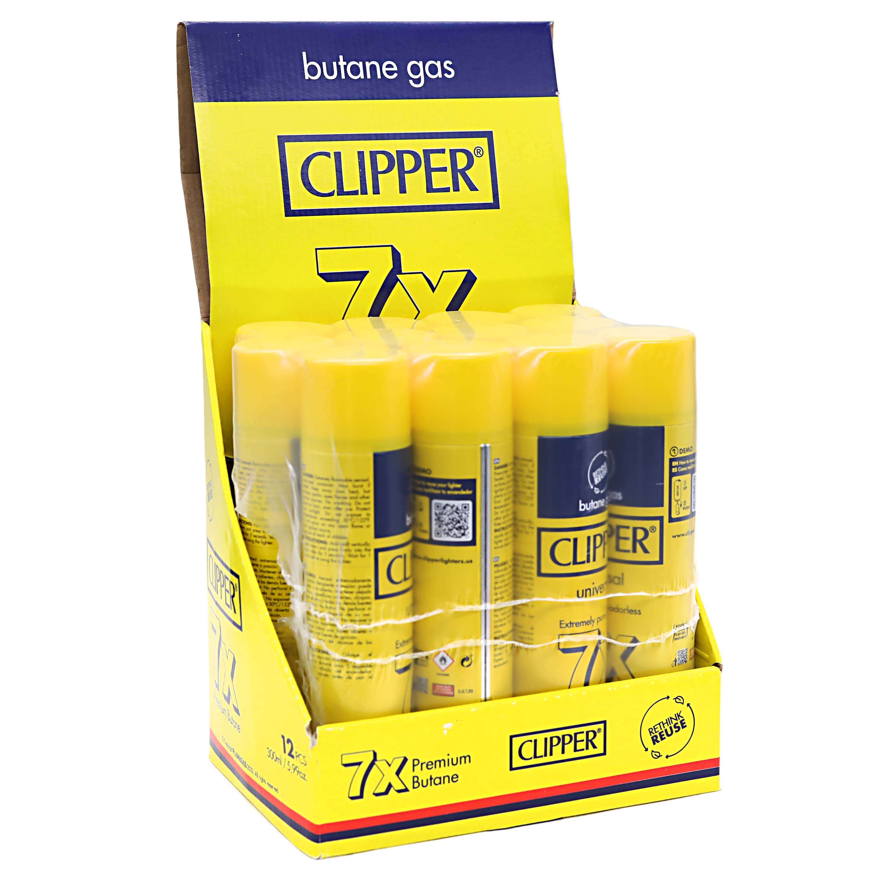 Clipper Butane Fuel | 7X | 300ml | 12 Count Display product image